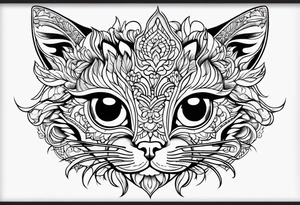 Talavera cat tattoo idea