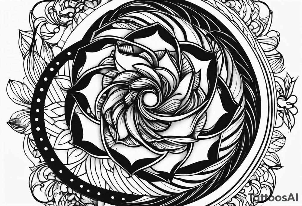 written Fibonacci numbers tattoo idea
