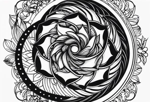 written Fibonacci numbers tattoo idea