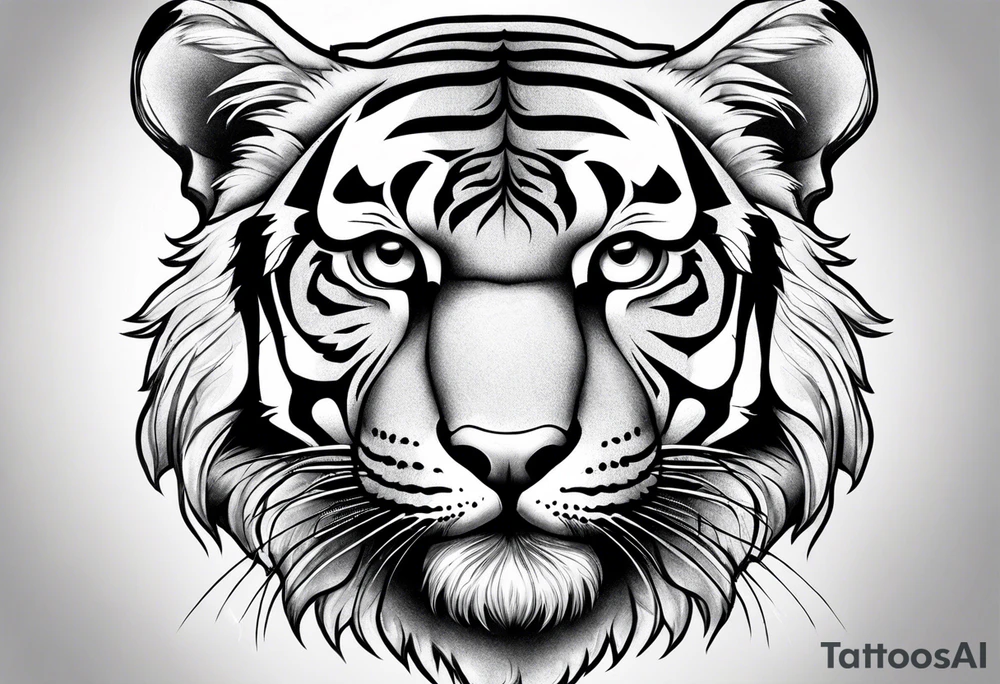 Tiger was with 3 cubs tattoo idea