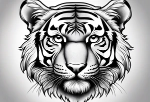 Tiger was with 3 cubs tattoo idea