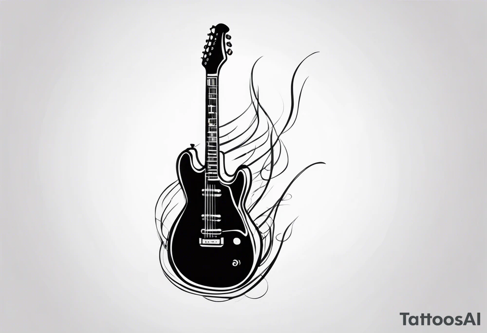 Electric guitar tattoo idea