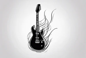 Electric guitar tattoo idea