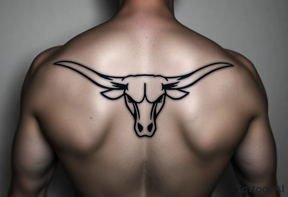Football tattoo of the Texas longhorn tattoo idea