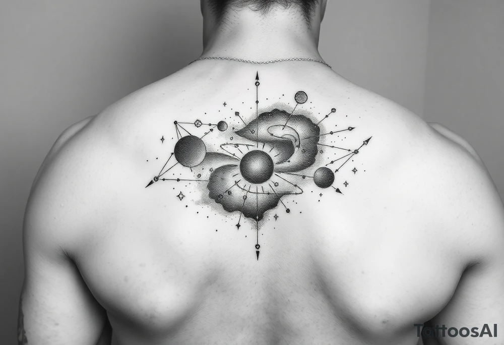 The galaxy with constellations tattoo idea