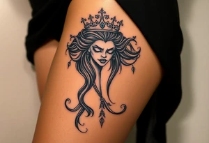 Queen, scary, pretty tattoo idea