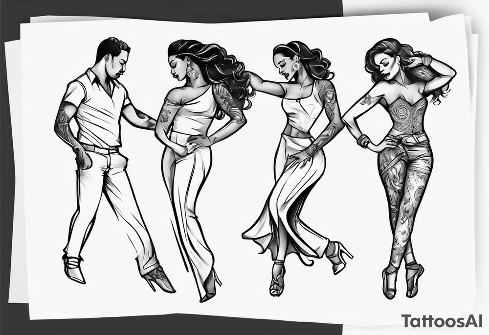 Meaningfully dancers bachata tattoo idea