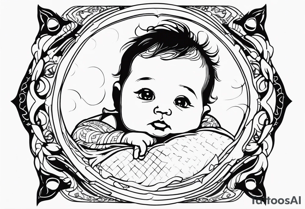 Baby boy tattoo idea
