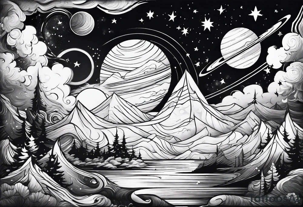 galaxy tattoo idea