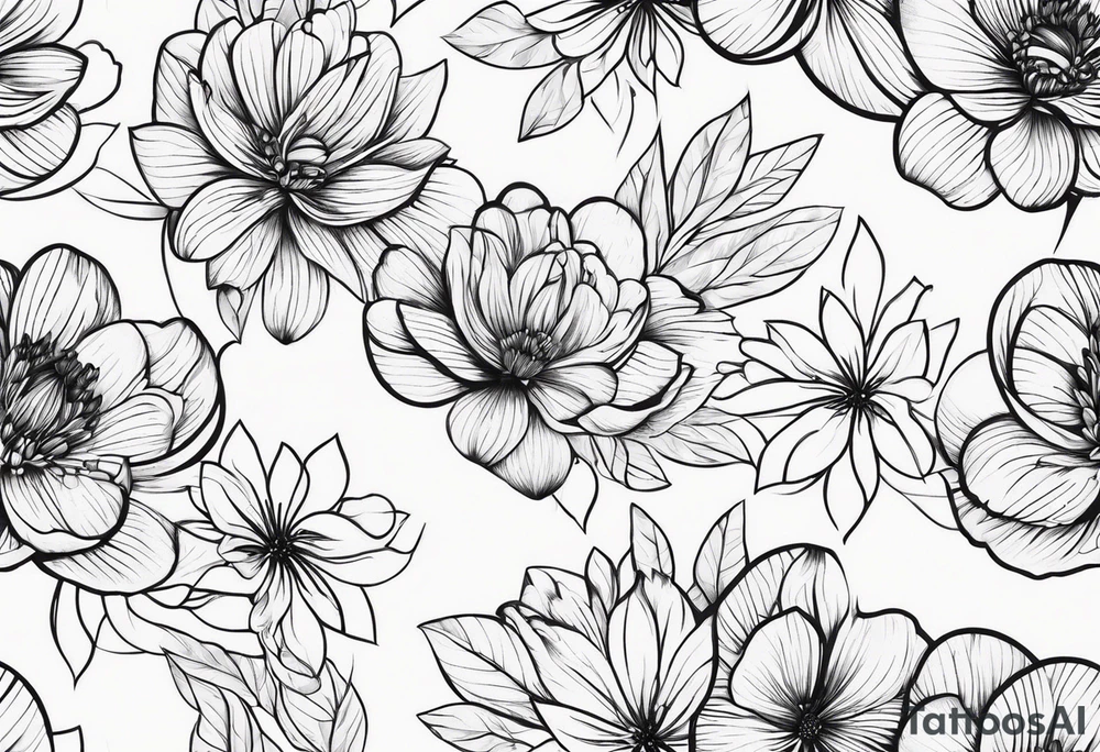 Minimalist flower tattoo idea