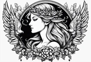 Angel, acorn tattoo idea