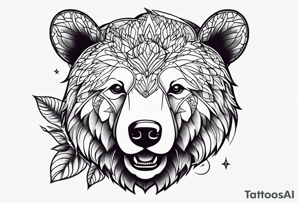 Strawberry bear tattoo idea