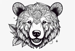 Strawberry bear tattoo idea