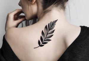 very simple design of leaves with flow tattoo idea