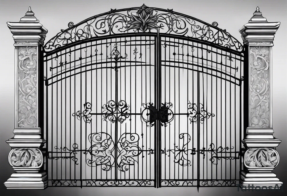 Gothic gate tattoo idea