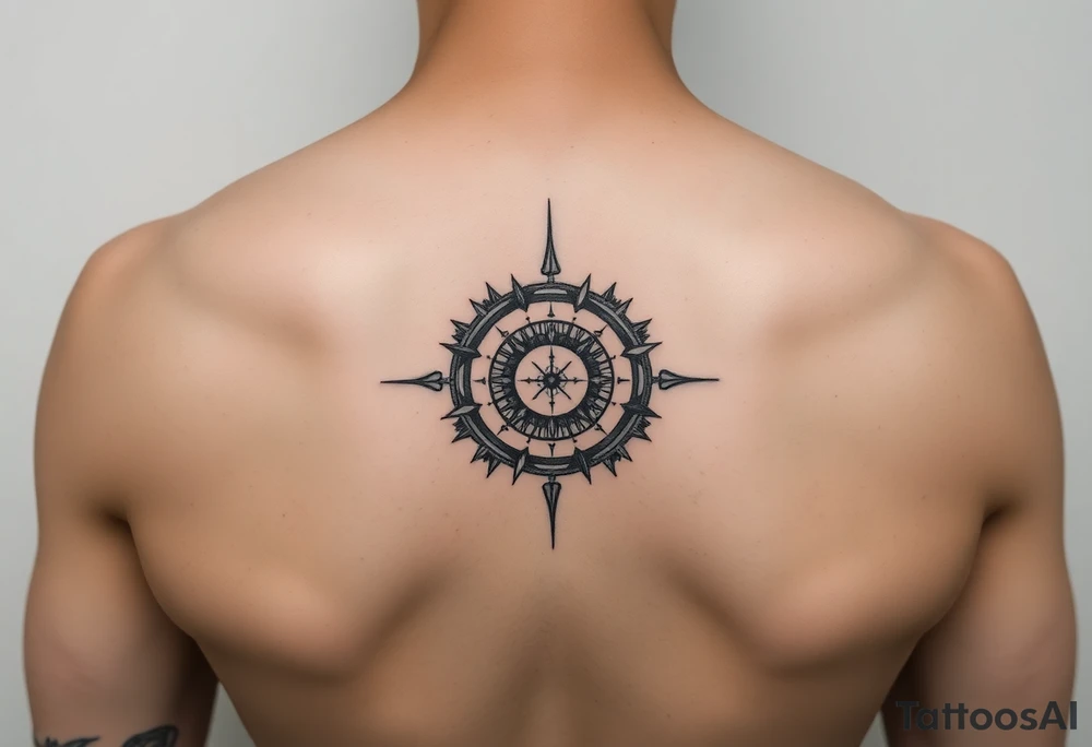 negative space tattoo inspired by the space and time tattoo idea