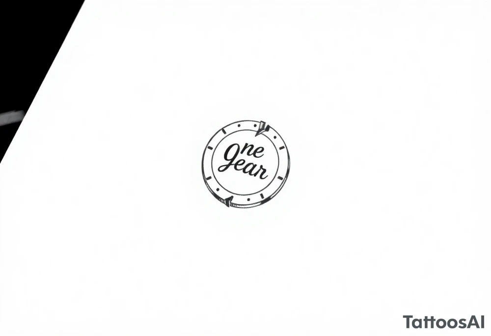 Broken "One Year" Chip/Coin sobriety tattoo idea