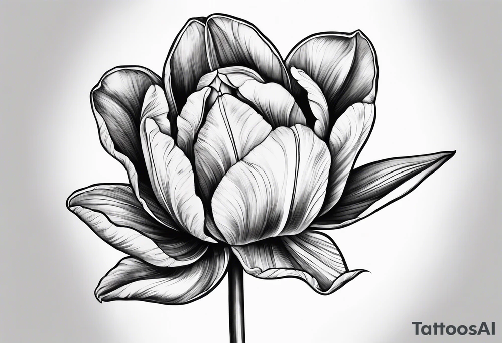 One tulip tattoo idea