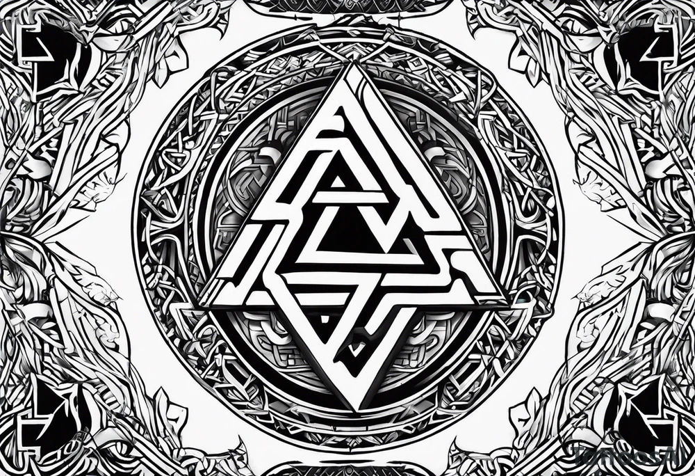 Valhalla valknut shield tattoo idea