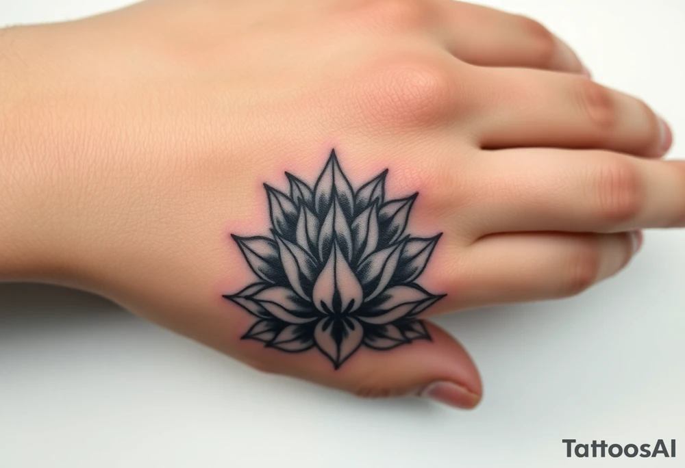 Calmness in chaos surrounded by lotus flower tattoo idea