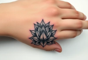Calmness in chaos surrounded by lotus flower tattoo idea