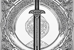 celtic mythology sword tattoo idea