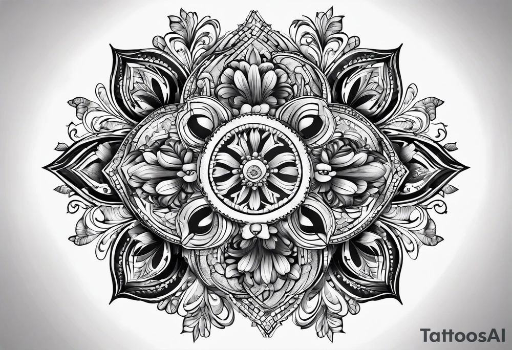 III.XIII.MMXI with floral background tattoo idea
