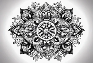 III.XIII.MMXI with floral background tattoo idea