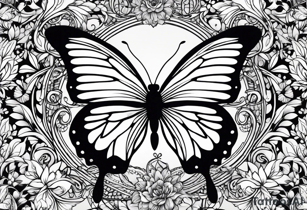 Buterfly patterns tattoo idea
