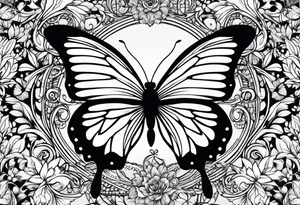 Buterfly patterns tattoo idea