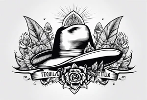 Tequila Traveling tattoo idea