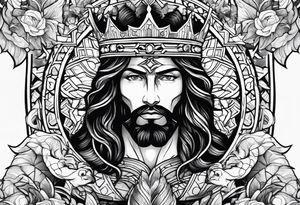Almighty powerful King Jesus battling the Serpent tattoo idea