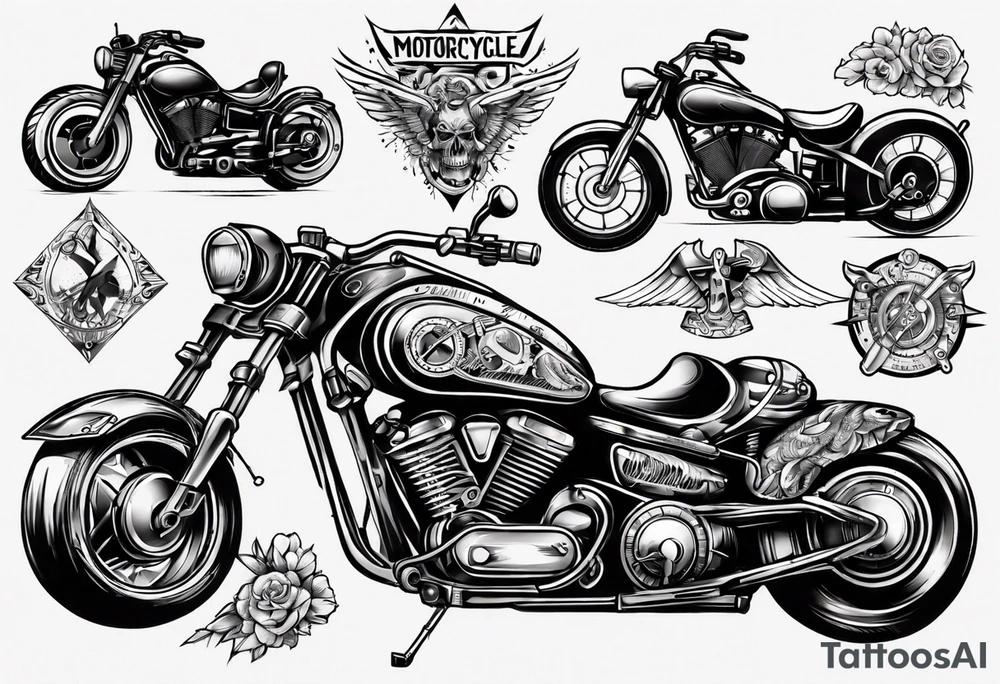 motorcycle tattoo idea