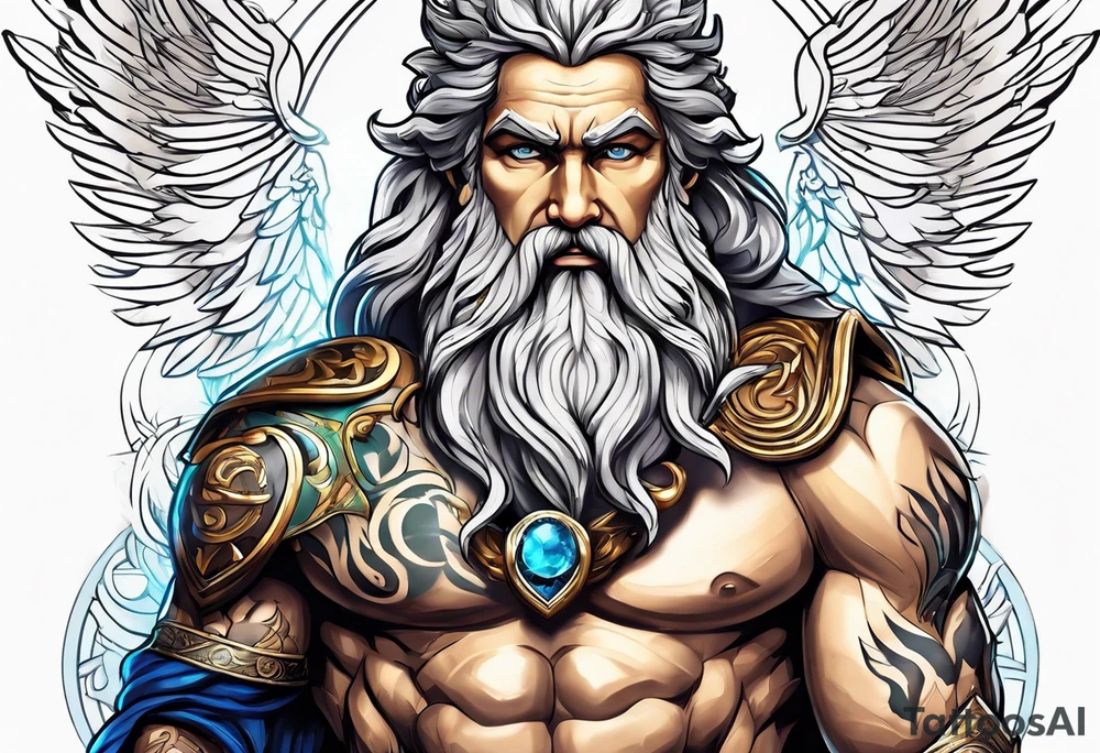 Zeus god tattoo idea