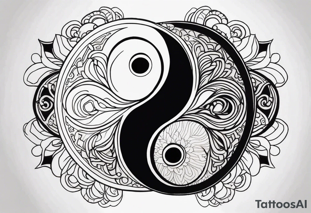 a yin-yang symbol tattoo idea