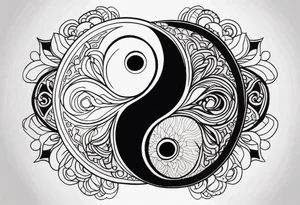 a yin-yang symbol tattoo idea