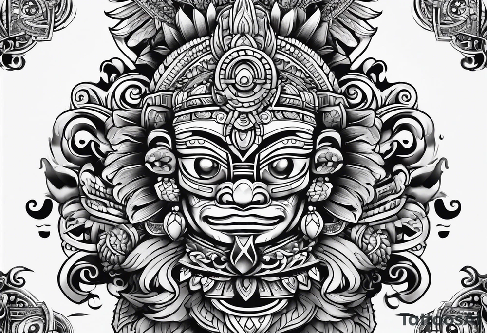 mayan sleeve tattoo idea