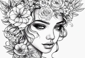 Rainbow baby, flowers tattoo idea
