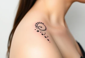 Cascade of stars swirl tattoo idea