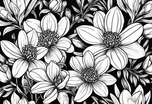 Bouquets of bluebonnets tattoo idea