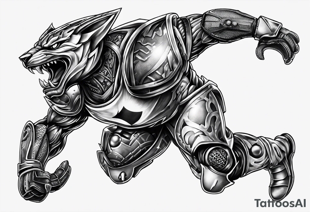 Slidetackle football tattoo idea