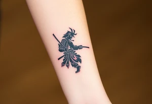 samurai warrior silhouette tattoo idea