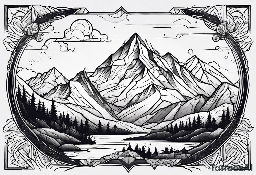 montains scootland tattoo idea