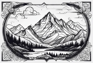 montains scootland tattoo idea