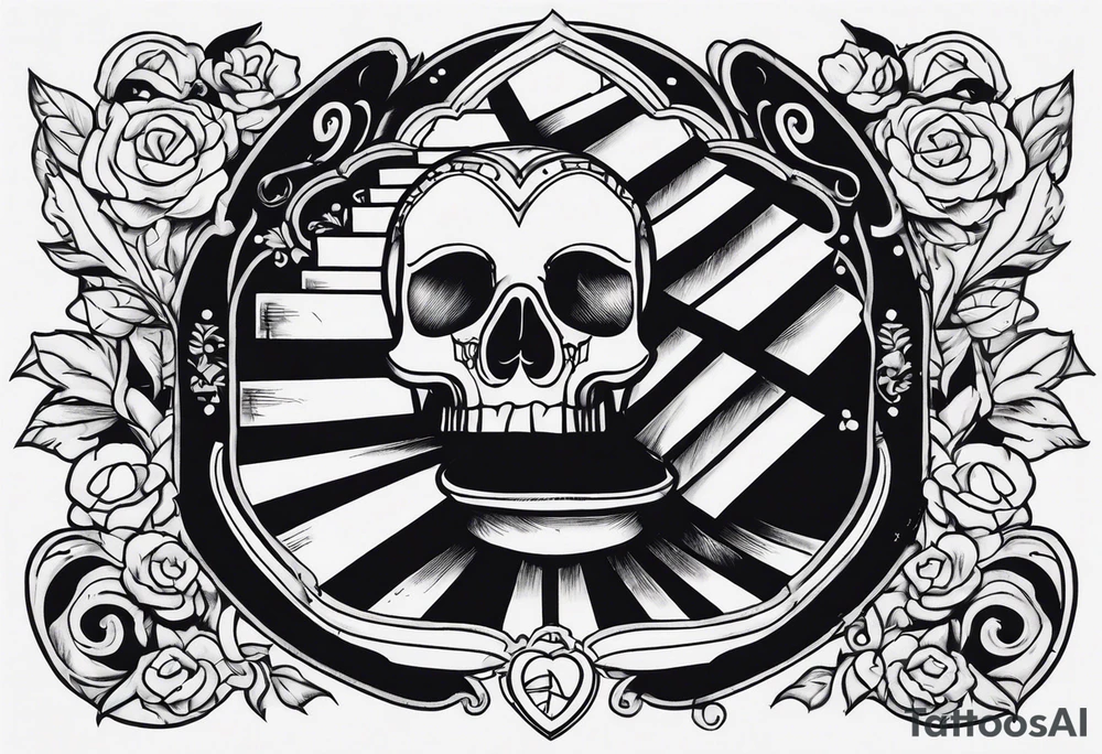 Stairs death lost heart break money tattoo idea