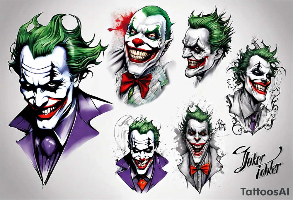joker sleeve tattoo idea