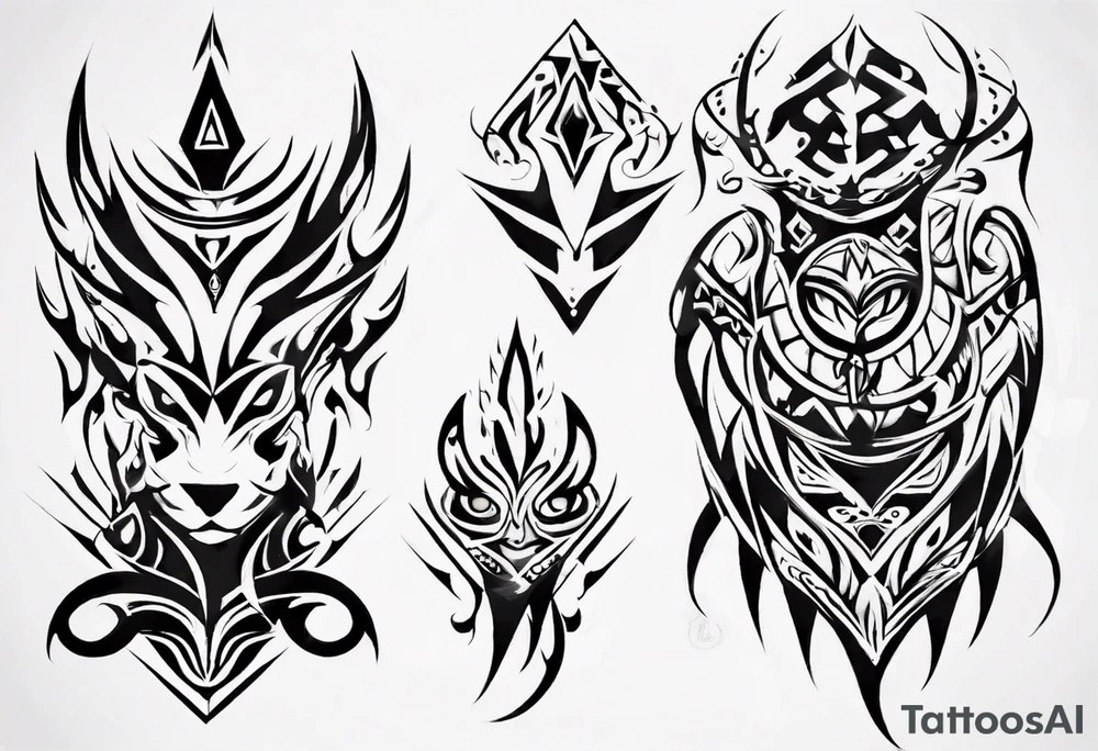 tribal artwork tattoo idea