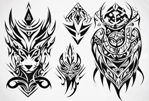 tribal artwork tattoo idea