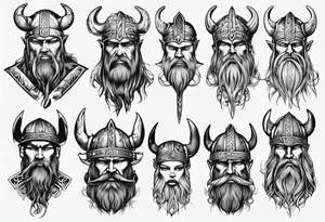 Viking face tattoo idea