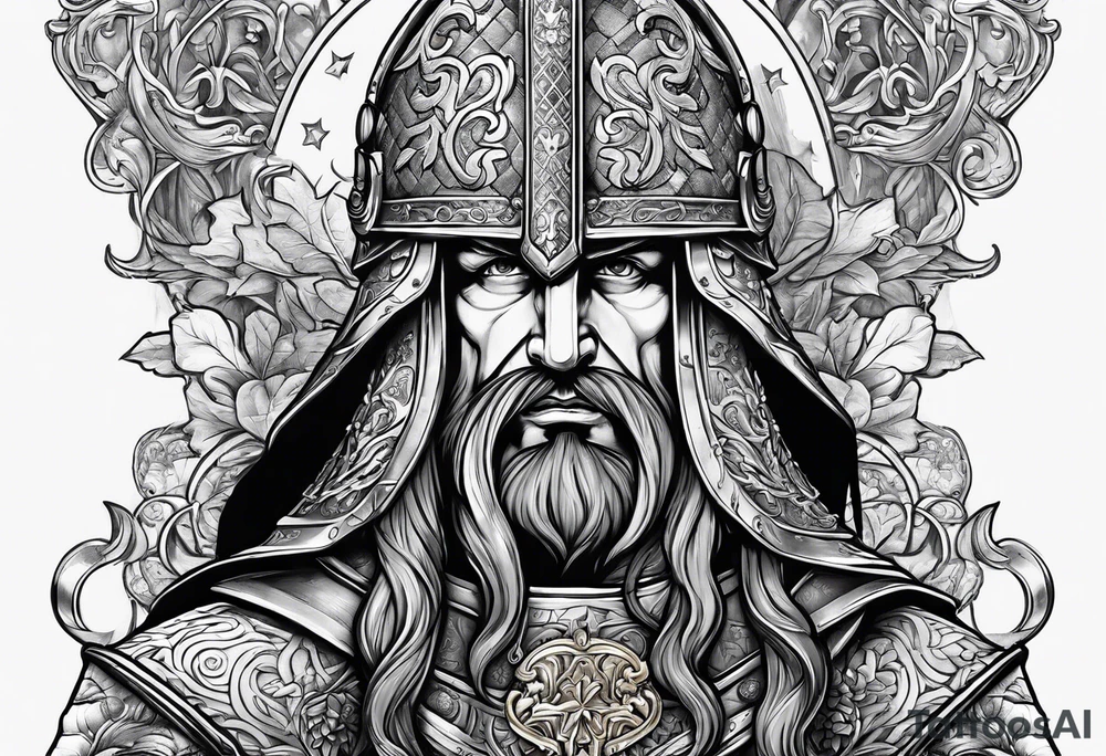 charlemagne in armor tattoo idea